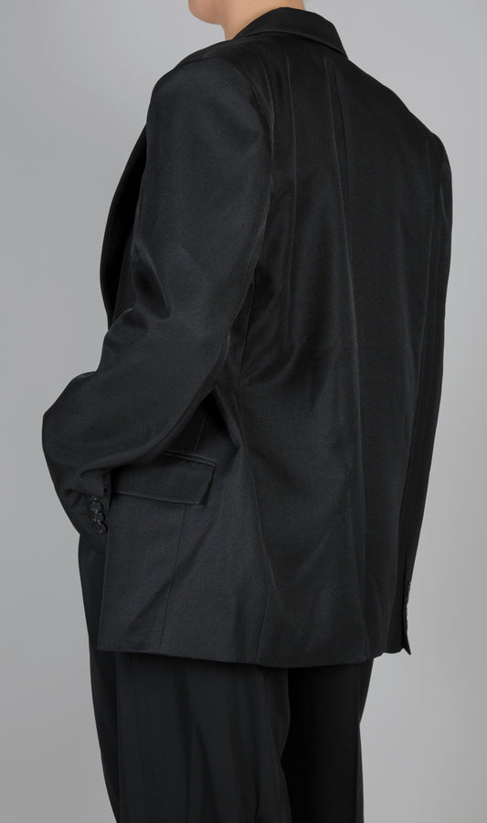 BLACK OVERSIZED BLAZER PADDED SHOULDERS
