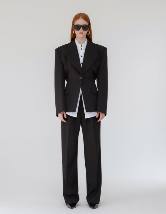NARA STRUCTURED BLAZER BLACK