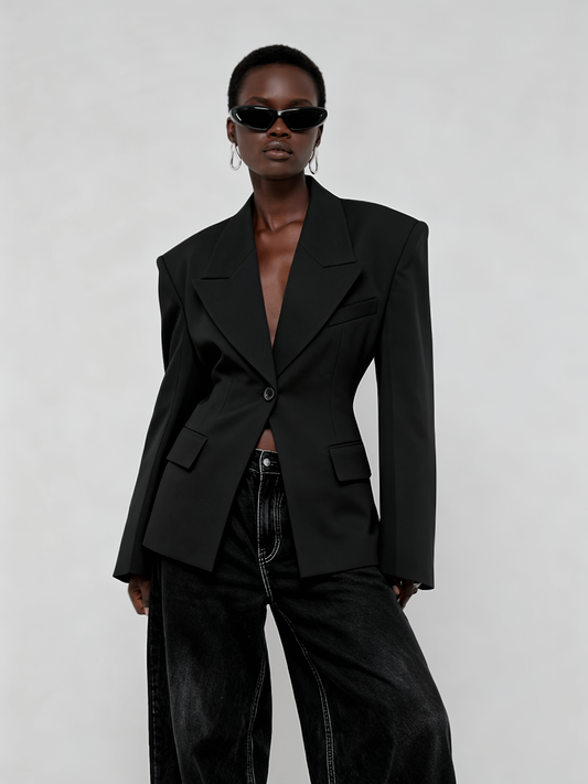 NARA STRUCTURED BLAZER BLACK