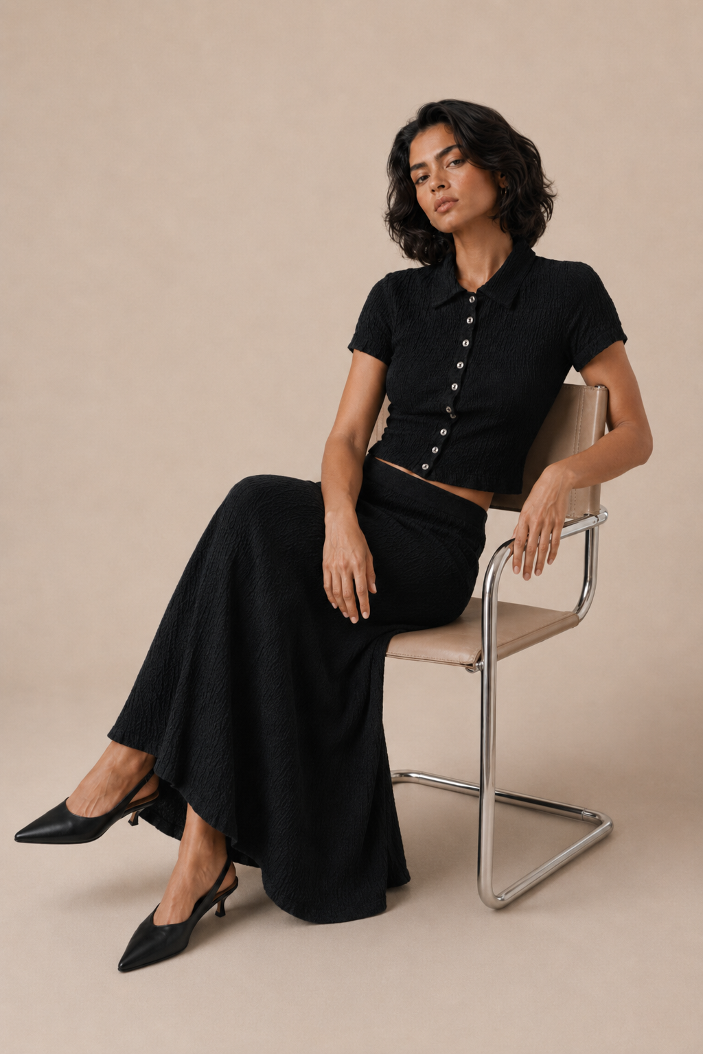 BLACK MAXI SKIRT