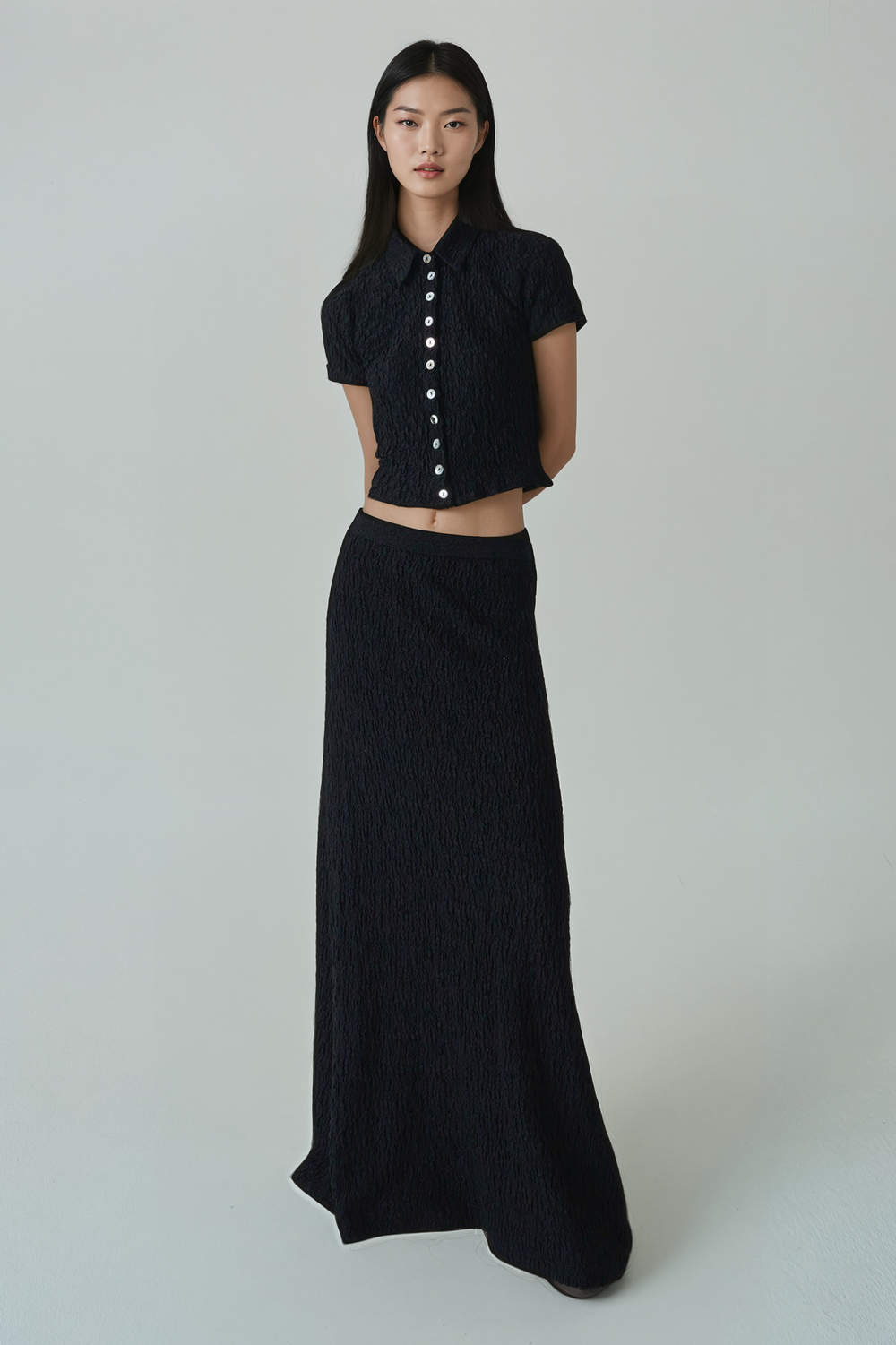 BLACK MAXI SKIRT