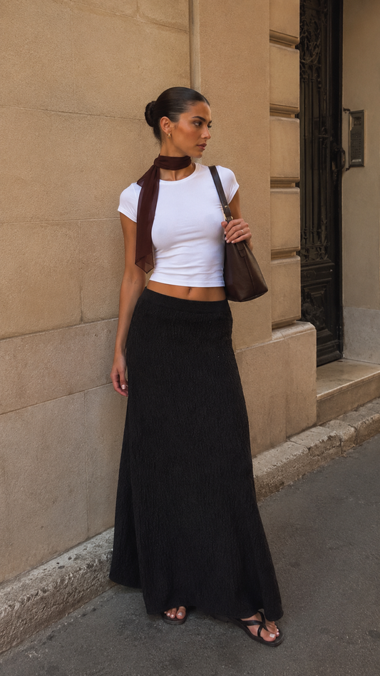 BLACK MAXI SKIRT