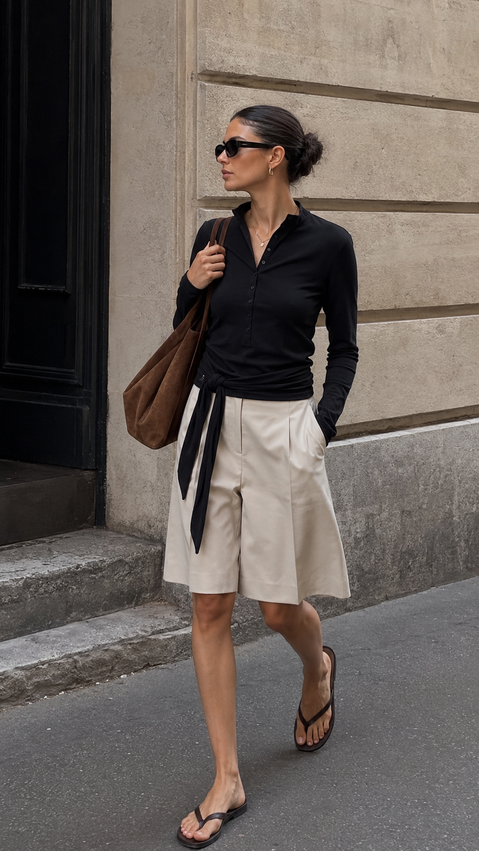 MIA WRAP TOP BLACK