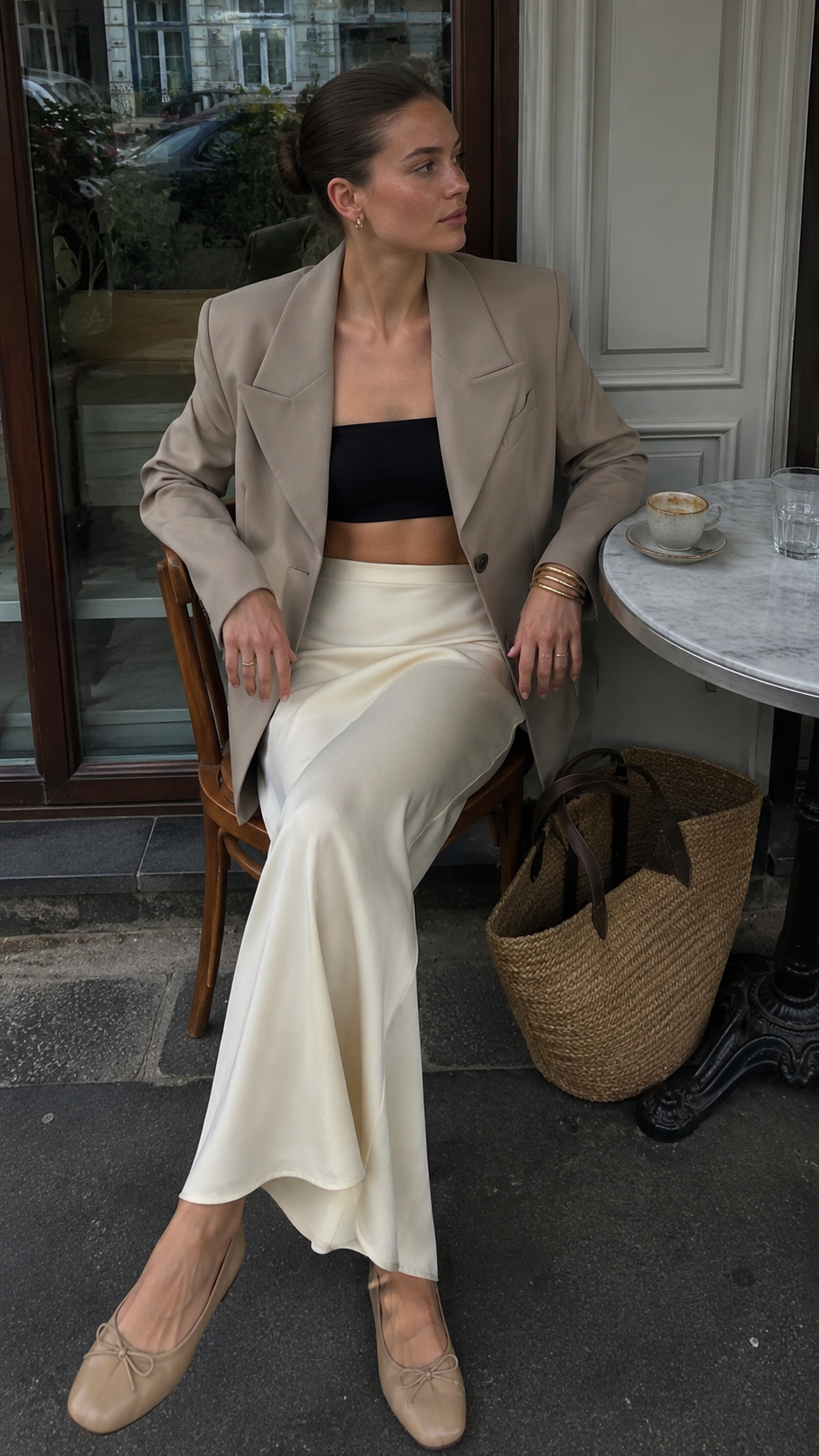 NARA STRUCTURED BLAZER BEIGE